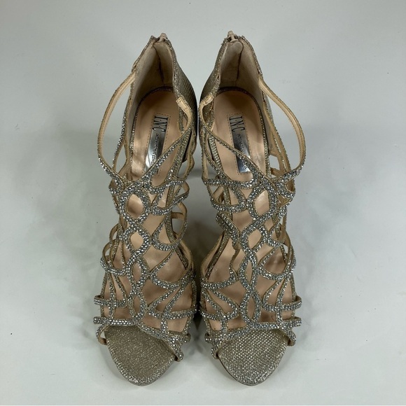 INC International Concepts Sparkly Silver Heels Size 11 - Picture 2 of 8